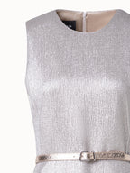 Wool Silk Lurex Midi Dress